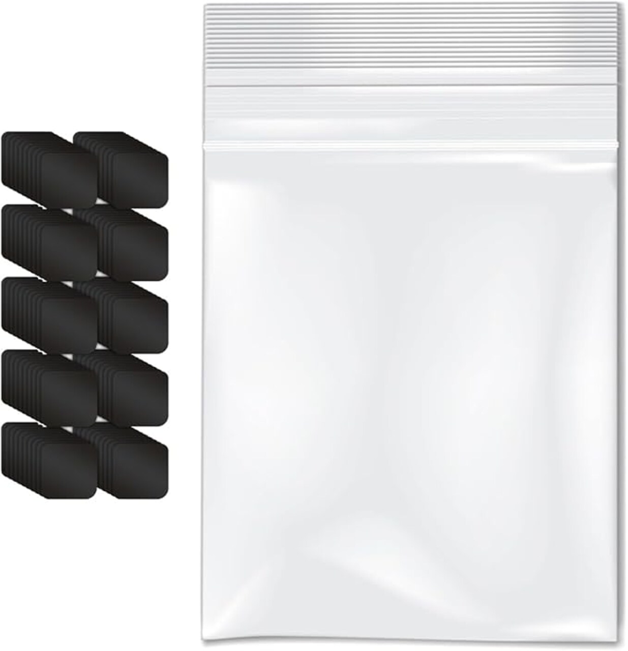 The Beadsmith Jewelry Anti-Tarnish Tabs and Resealable Zip Bags – 1x1” Non-Abrasive Tabs and 3x3” Clear Bags, for Long-Lasting Shine and Jewelry Protection, 100 of Each